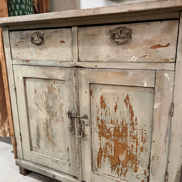 Vintage 2-Drawer Gray Cabinet