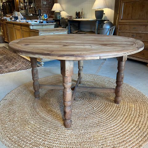 Vintage Round Pine Table