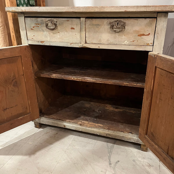 Vintage 2-Drawer Gray Cabinet