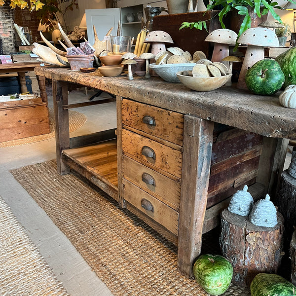 Antique 4-Drawer Workbench