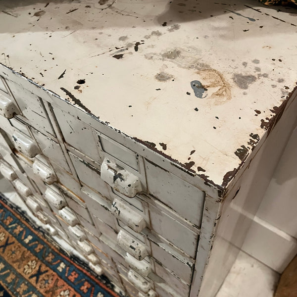 Vintage Metal 27 Drawer Cabinet