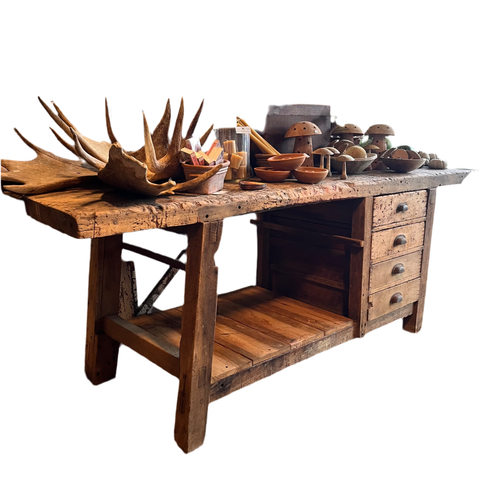 Antique 4-Drawer Workbench