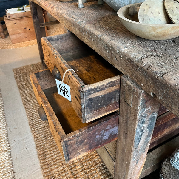 Antique 4-Drawer Workbench