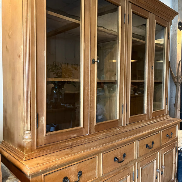 Pine Glass Cabinet