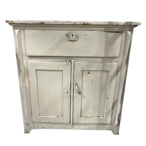 Vintage White Cabinet with Drawer