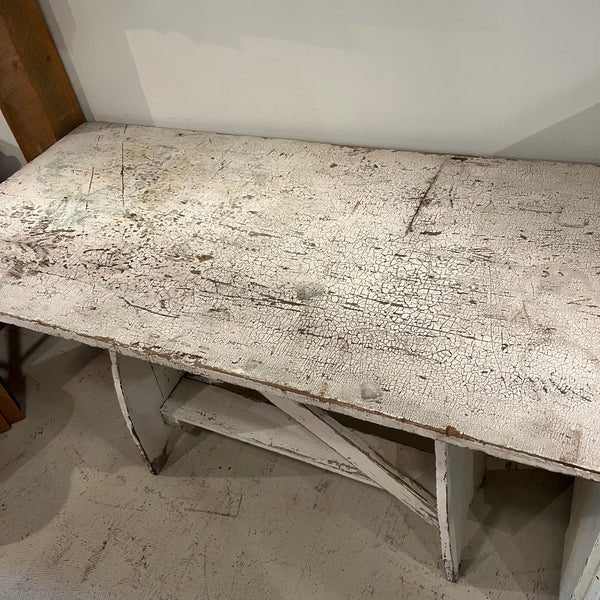 Vintage Chippy White Table