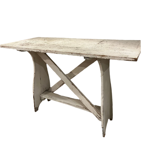 Vintage Chippy White Table