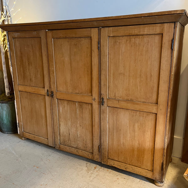 Vintage Pine 3-Door Cupboard