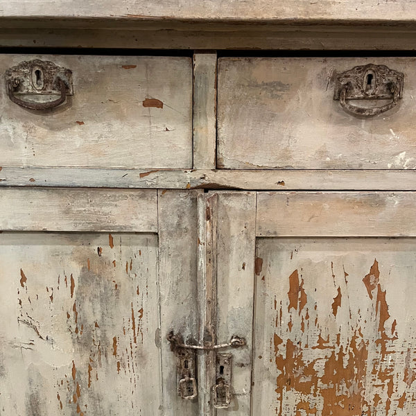 Vintage 2-Drawer Gray Cabinet