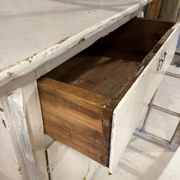 Vintage White Cabinet with Drawer