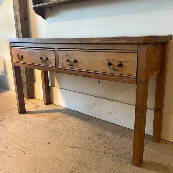 Antique 2-Piece Pine Kitchen Dresser