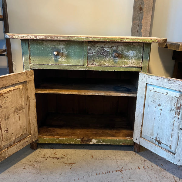 Vintage Green Cabinet