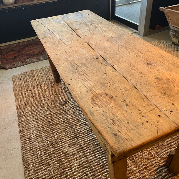 Vintage Pine Table with Drawer