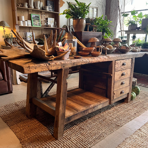 Antique 4-Drawer Workbench