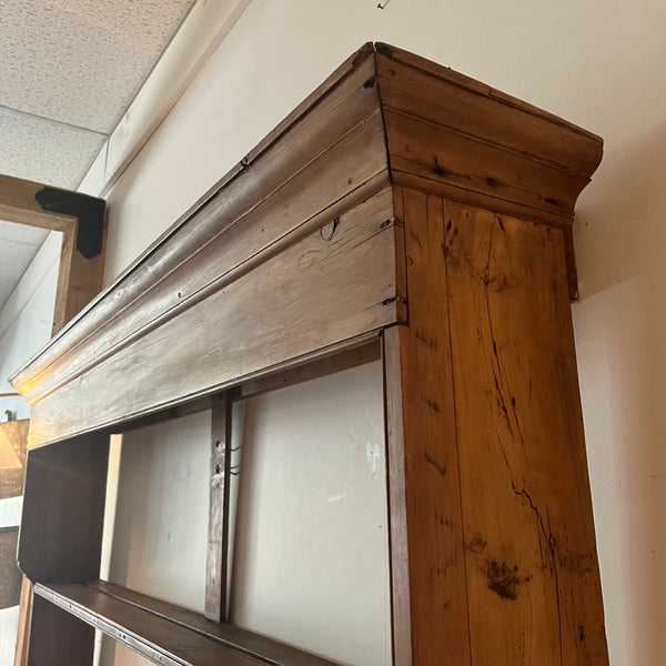 Antique 2-Piece Pine Kitchen Dresser