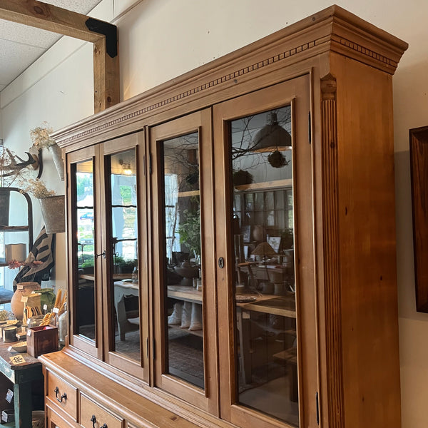 Pine Glass Cabinet