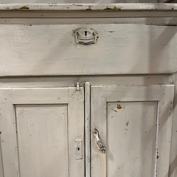 Vintage White Cabinet with Drawer