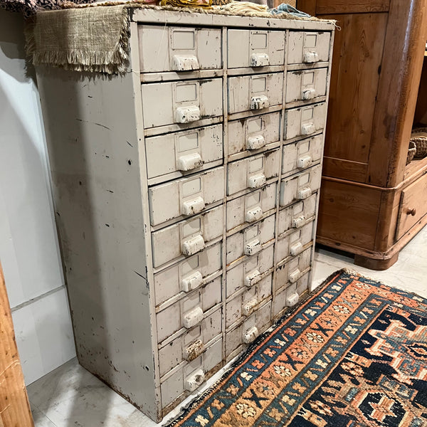 Vintage Metal 27 Drawer Cabinet