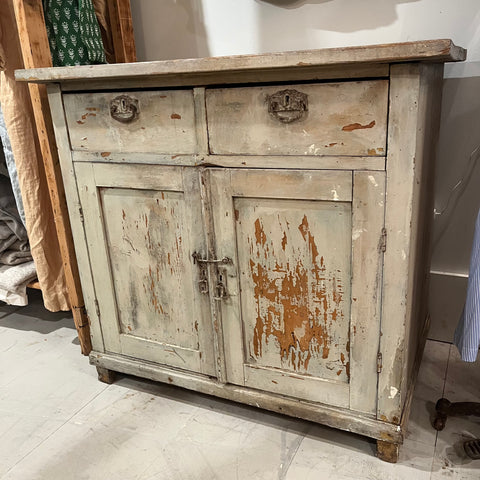 Vintage 2-Drawer Gray Cabinet