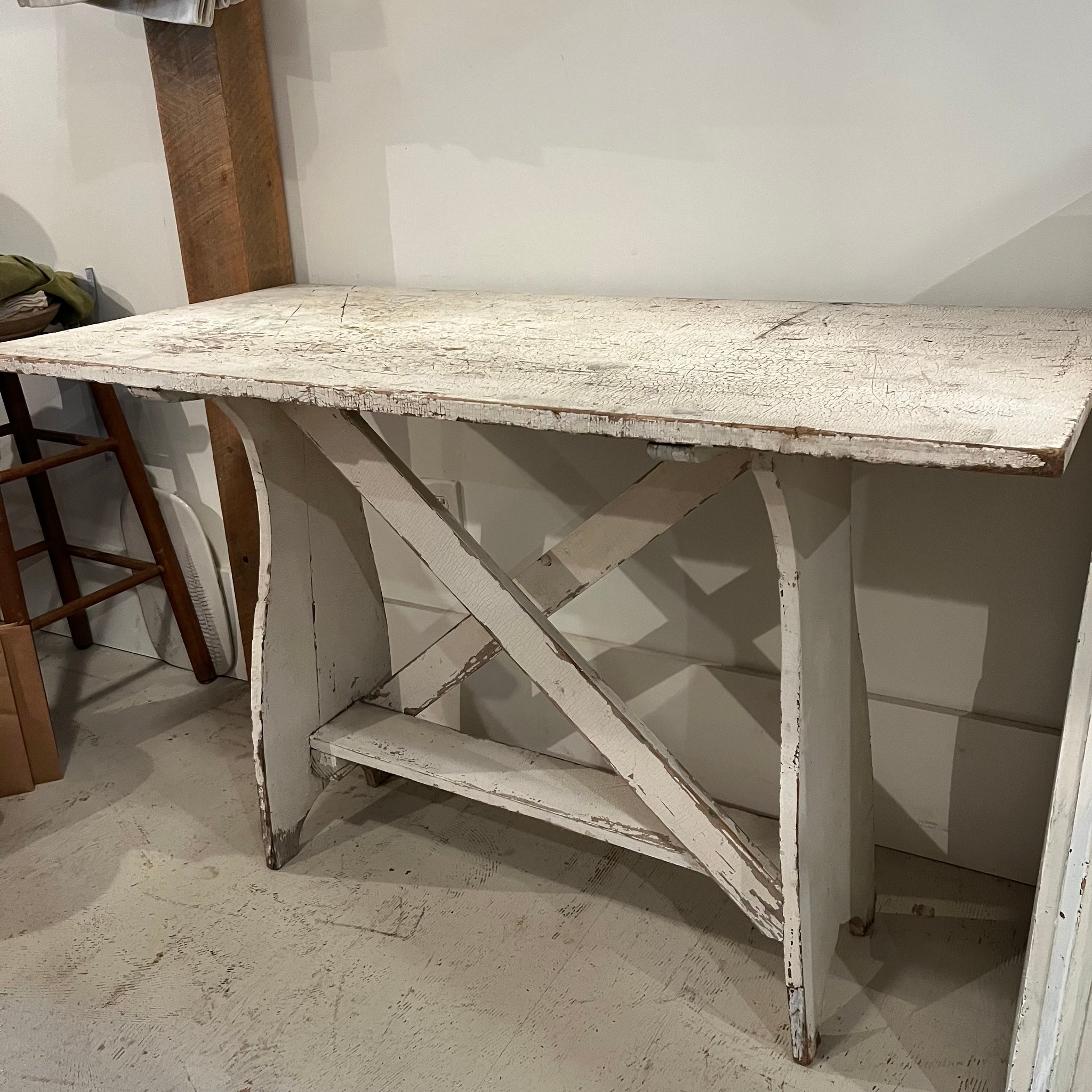 Vintage Chippy White Table