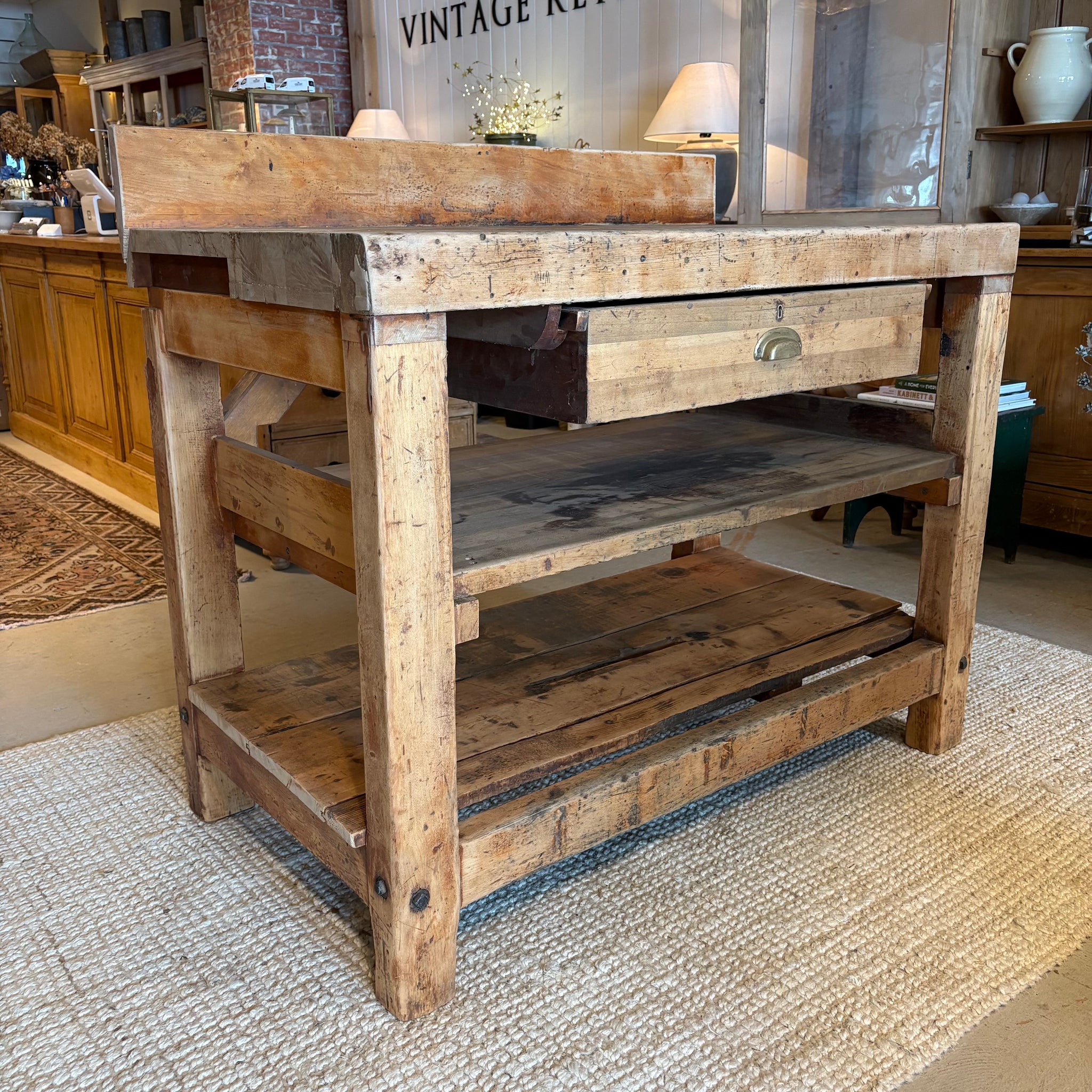 Vintage Workstation with Drawer