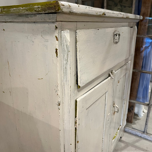 Vintage White Cabinet with Drawer