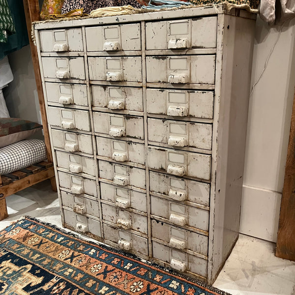 Vintage Metal 27 Drawer Cabinet