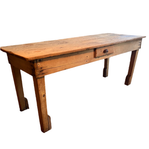 Vintage Pine Table with Drawer