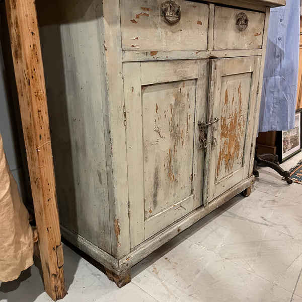 Vintage 2-Drawer Gray Cabinet