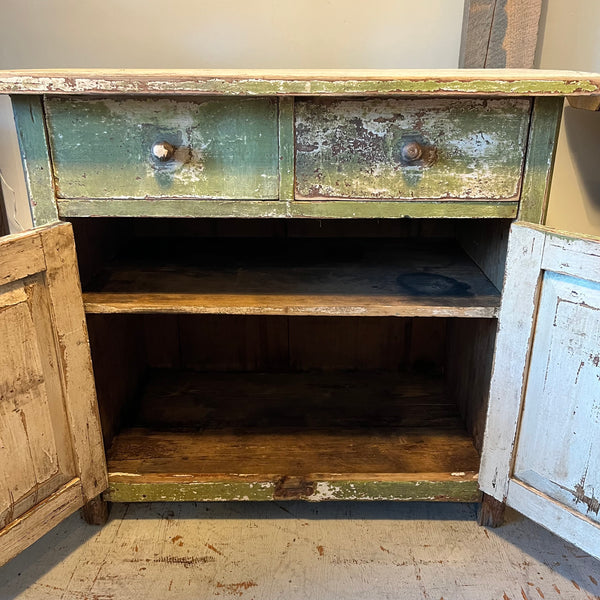 Vintage Green Cabinet