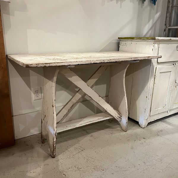 Vintage Chippy White Table