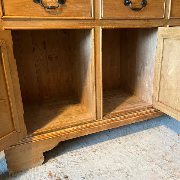 Pine Glass Cabinet