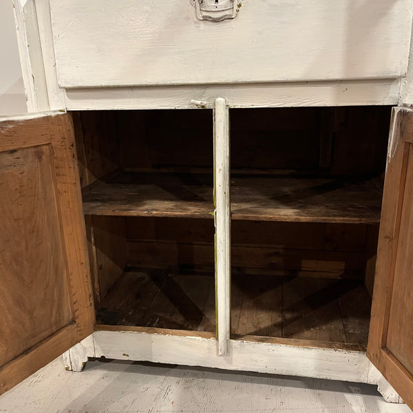 Vintage White Cabinet with Drawer